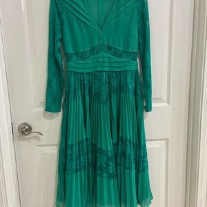 ASOS Teal Long Sleeve Lace Dress